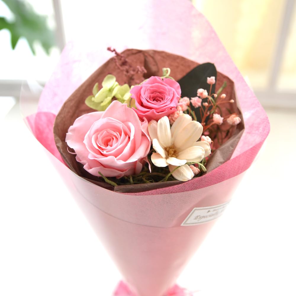 プリザーブドフラワー 花束 ミニブーケトスピンク☆ ミニ花束・トス用ブーケ(ピンク) ブーケ ortensia(オルテンシア) 通販